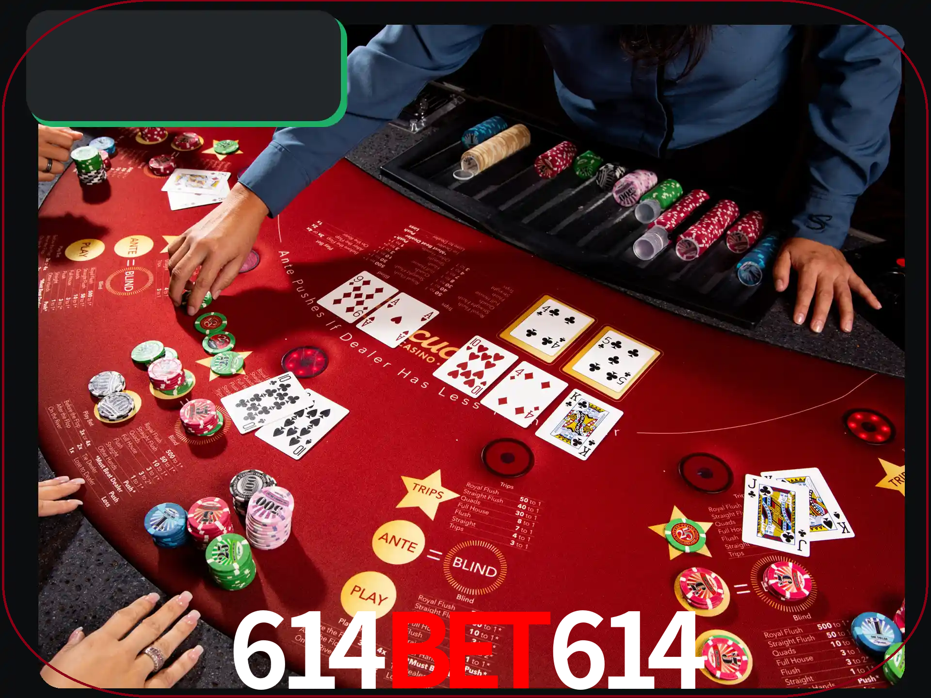 Jogue pôquer com pessoas reais em uma mesa.
